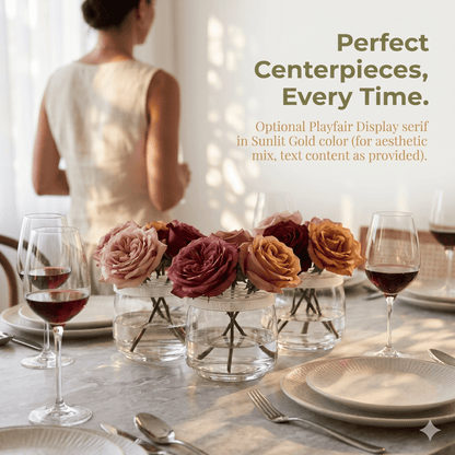 🌸🔥Reusable Silicone Flower Arranging Grid, Stretches Over The Rim of Vase, Self-Grips to Glass, for Easy Flower Arranging