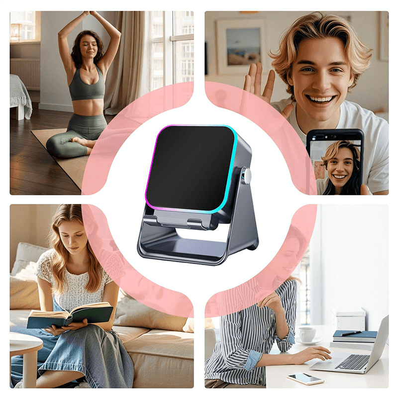 🔥Limited Time 70% Off✨5-in-1 Wireless Audio Charging Stand with Power Bank & RGB Light for Phones & Tablets