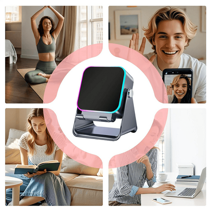 🔥Limited Time 70% Off✨5-in-1 Wireless Audio Charging Stand with Power Bank & RGB Light for Phones & Tablets