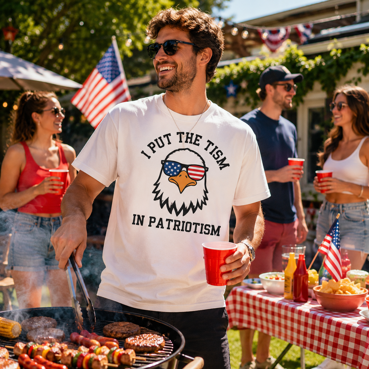 Comfort Colors "Put The Tism In Patriotism" Athletic Eagle Shirt – 2026 Funny Pure Cotton Streetwear Tee