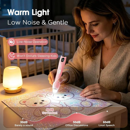 Electric Diamond Painting Pen with Light
