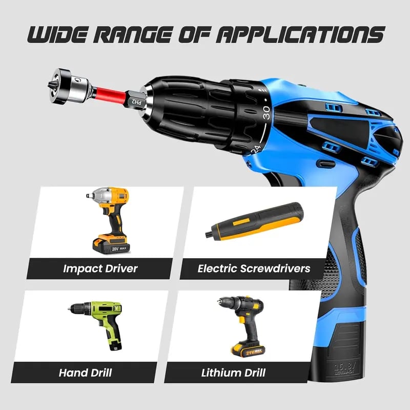 5pcs Drywall Bit Attachment with Depth Stop