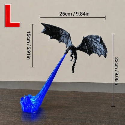 3D Printed Dragon Flame Book Nook with Light Mystical