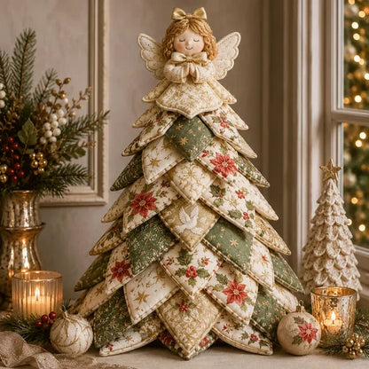 🔥Limited Time Offer 50% OFF - 🎄🧵DIY Quilted Christmas Tree Kit – Handmade Fabric Holiday Tabletop Tree Decor