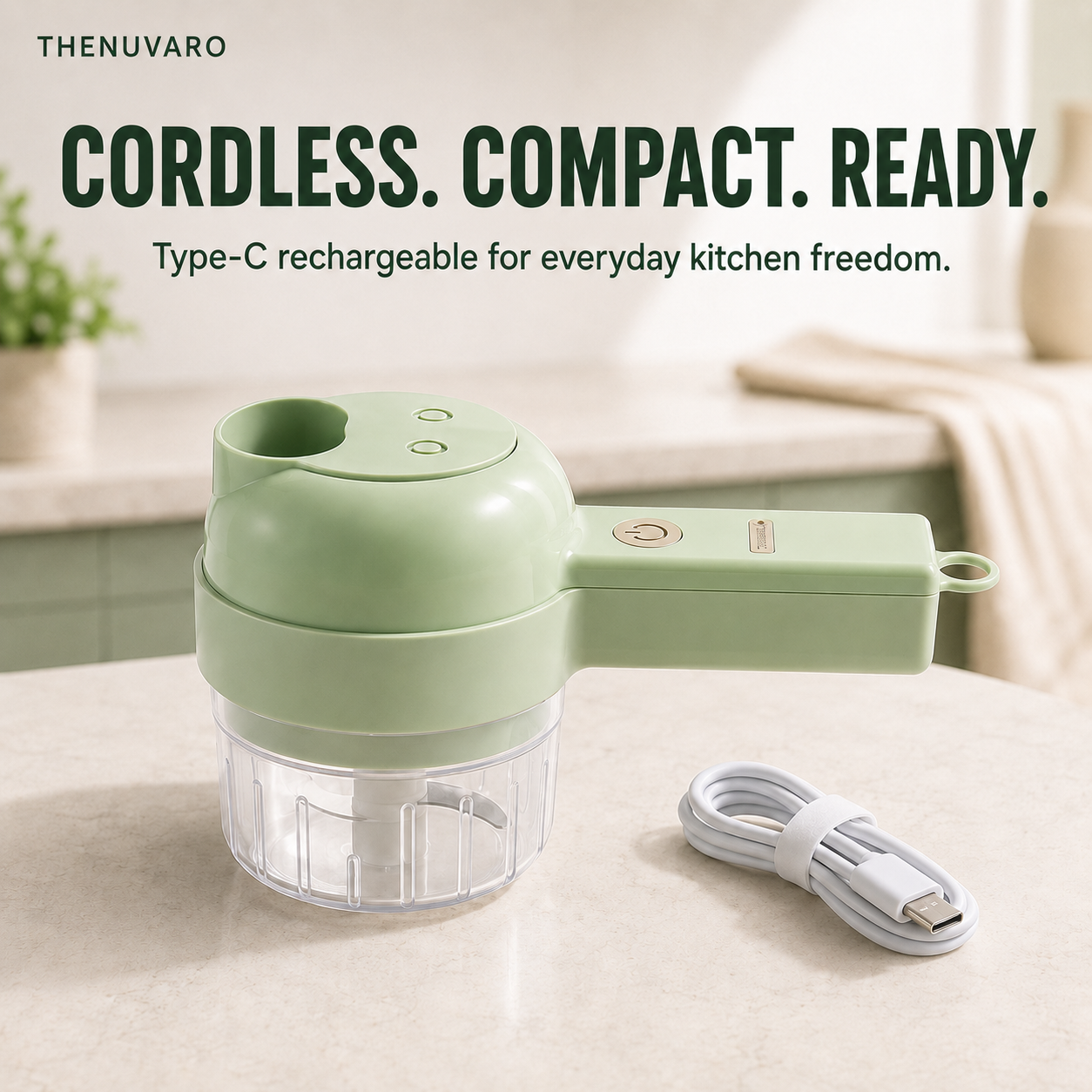 🔥🥕 4-in-1 Handheld Electric Vegetable Slicer & Chopper Set！！！