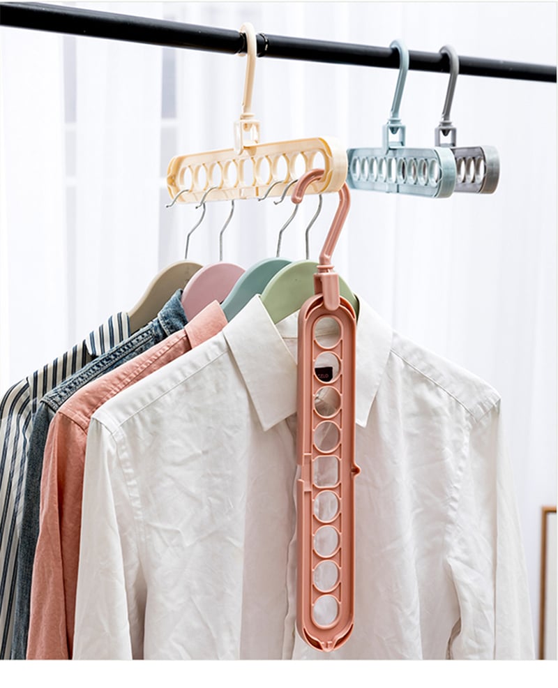 9-in-1 Space Saver! –🤩Rotating Windproof Clothes Organizer (2pcs)