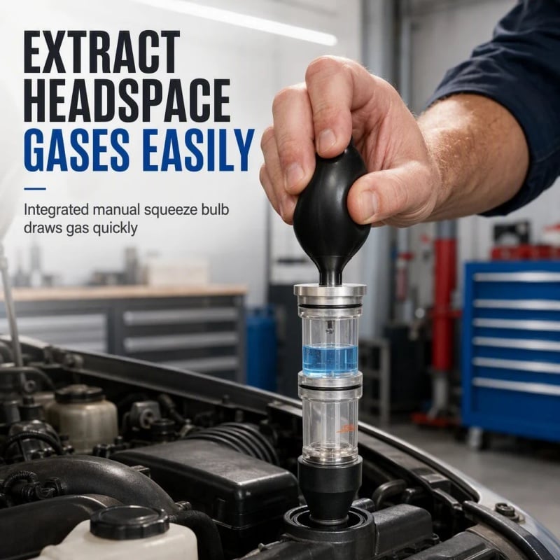 🚗 Combustion Leak Tester Kit – Detect Possible Head Gasket & Cooling System Leaks 🔧