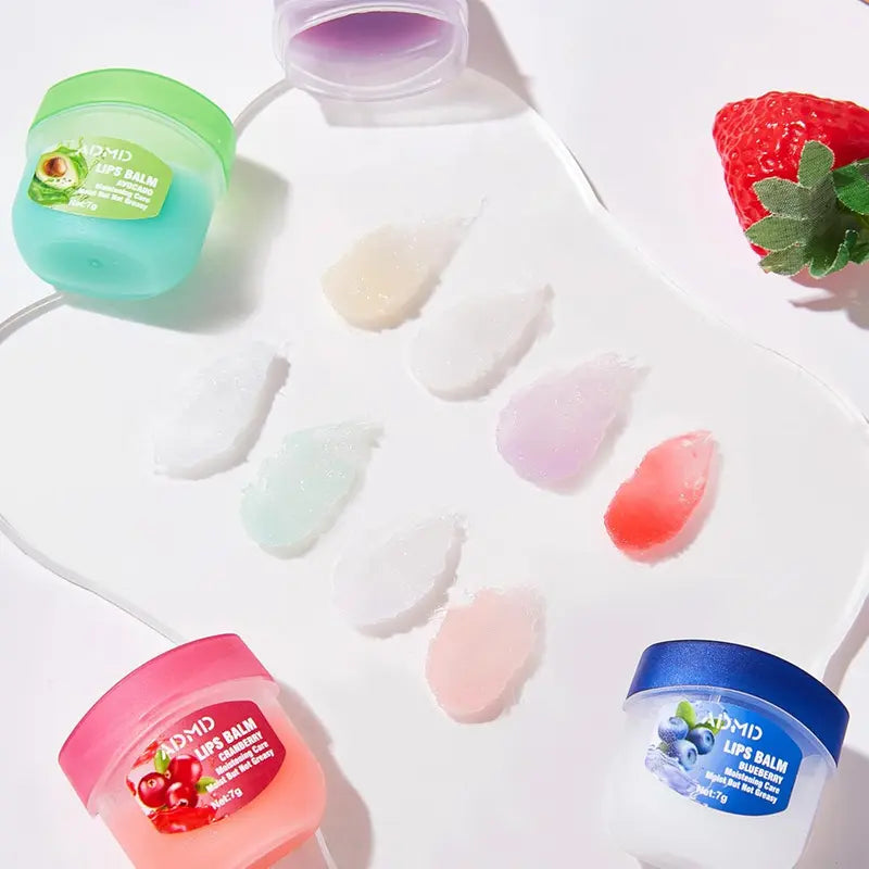 Fruit lip balm sets, multi-color lip gloss