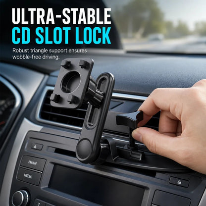 🔥HOT SALE🔥Car CD Slot and Air Vent Adjustable Gravity Phone Mount Holder Bracket Accessory