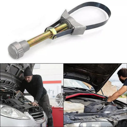 🛠️NEW Auto Car Diameter Adjustable Oil Filter Removal Strap Wrench Tool,Car Oil Filter Wrench.