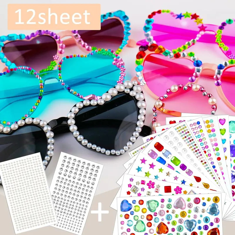 3500pcs Glossy Self-Adhesive Gem Stickers Bedazzling Kit