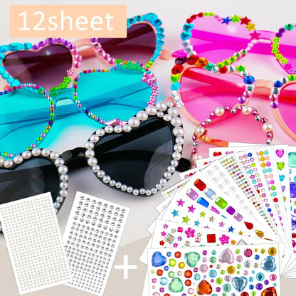 3500pcs Glossy Self-Adhesive Gem Stickers Bedazzling Kit