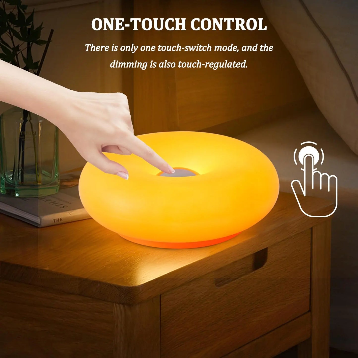 Aesthetic Doughnut LED Night Lamp – Cozy Warm Ambient Light