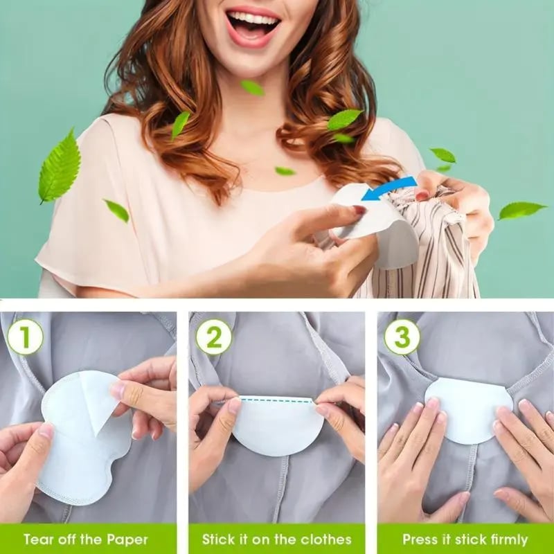 Invisible, Breathable, Disposable Underarm Sweat Pads — Daily Use, Fitness, Travel