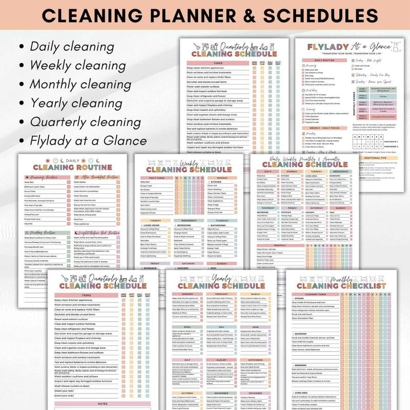 ⏰ADHD Cleaning & Organizing Toolkit - Chore Planner