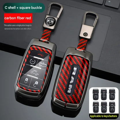 for Ram Pickup TRX Pickup Metal and Carbon Fiber Key Case