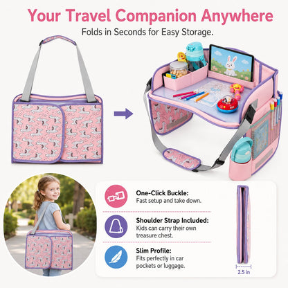 🚗 Kids Car Travel Tray | 5-in-1 Portable Activity Center