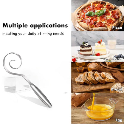 🎉🔥Seamless Dough Whisk, 430 stainless steel Dough Whisk, 9' Bread Whisk for Cooking