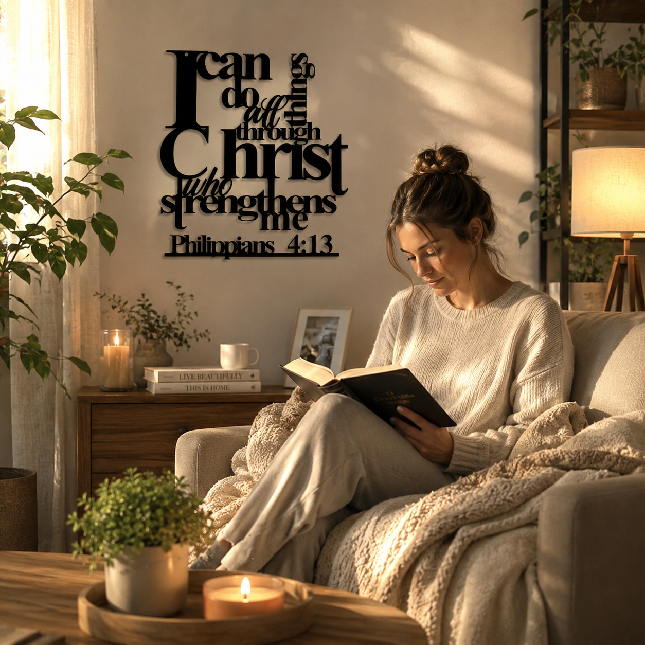 ✝️"I Can Do All Things" — Philippians 4:13 Metal Wall Decor