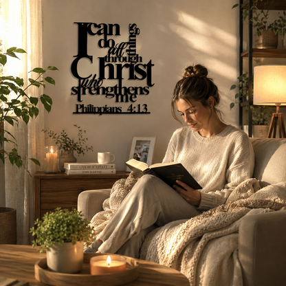 ✝️"I Can Do All Things" — Philippians 4:13 Metal Wall Decor