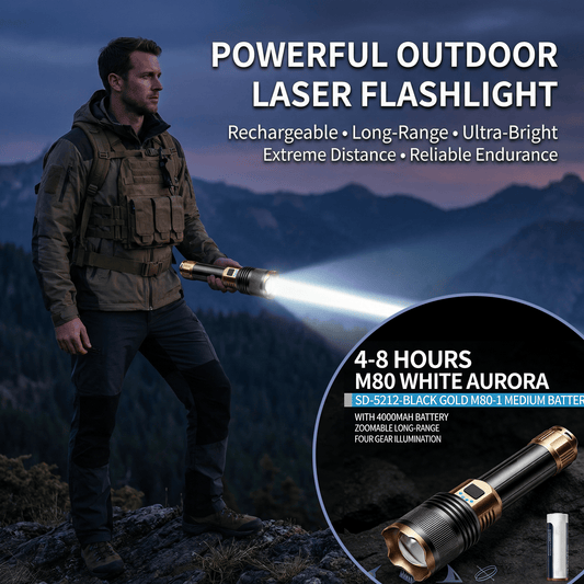 🔦Rechargeable Outdoor Long-Range Ultra-Bright Laser Flashlight