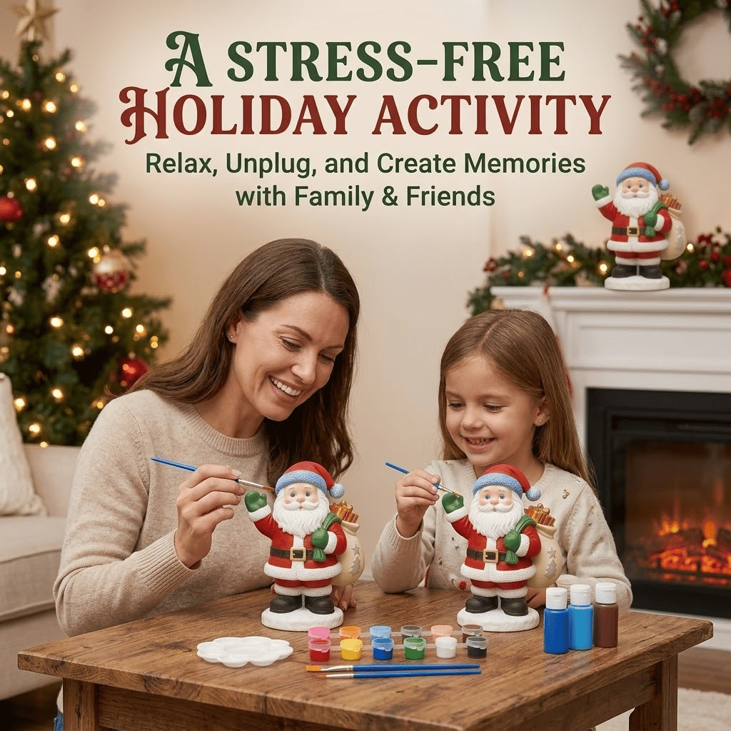 '- 🎨 Beginner-Friendly DIY Christmas Figurine Painting Kit | Create Your Own Festive Holiday Decorations 🎄💕