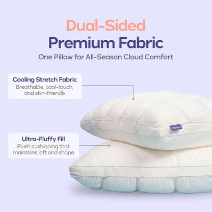 ☁️Soft Quilted Puff Grid Design Pillow