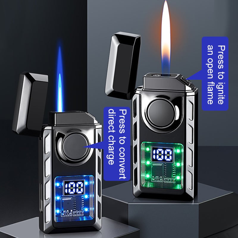 💯🔥Hot Sale🔥Multi-Functional Dual Flame Lighter with Colored Lights