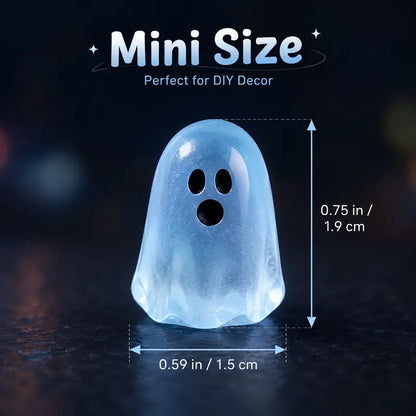 Glow In Dark Cute Ghost Resin Bead Set