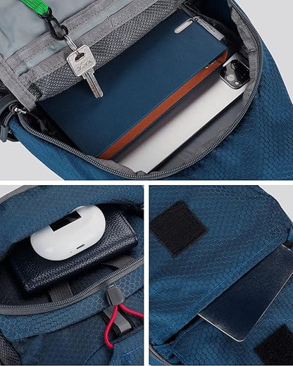 🎒Packable Small Crossbody Sling Backpack with Side Pouch