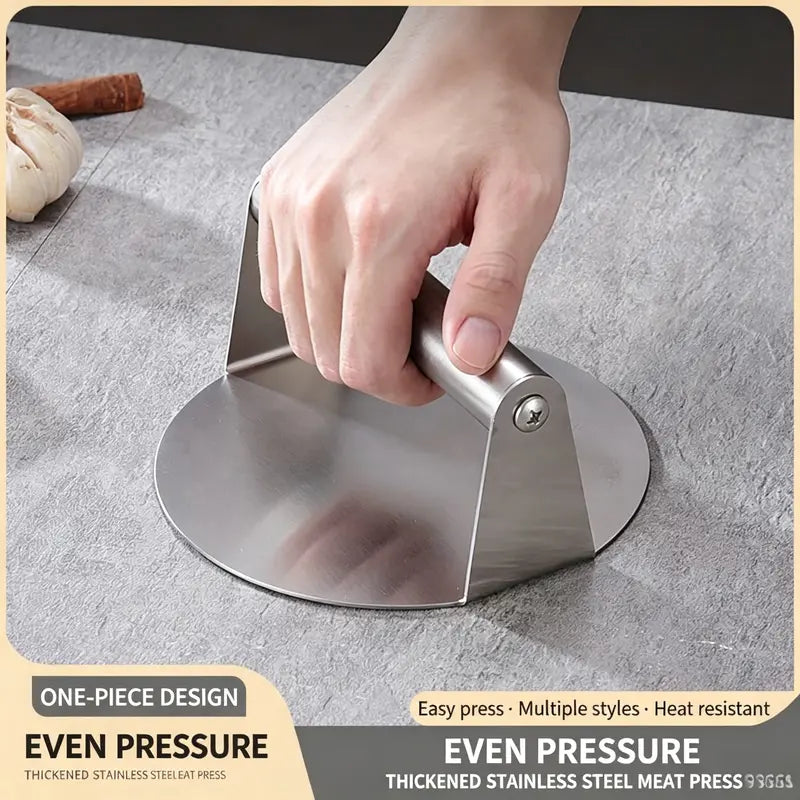 Stainless Steel Burger Press 4.72" Round Smash Burger Press
