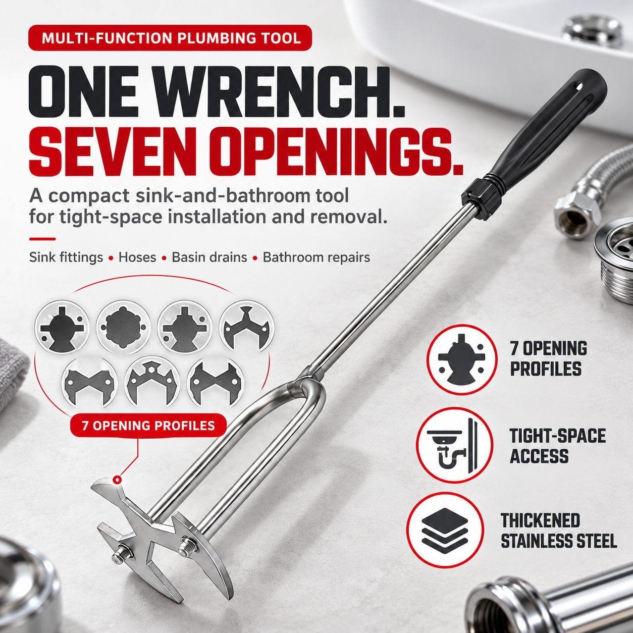 7-opening sink wrench product image 1
