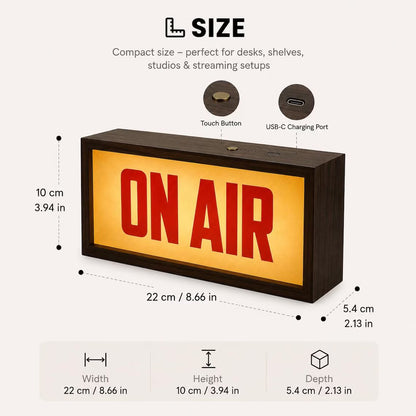 ON AIR Sign Lamp, Podcast Box Sign
