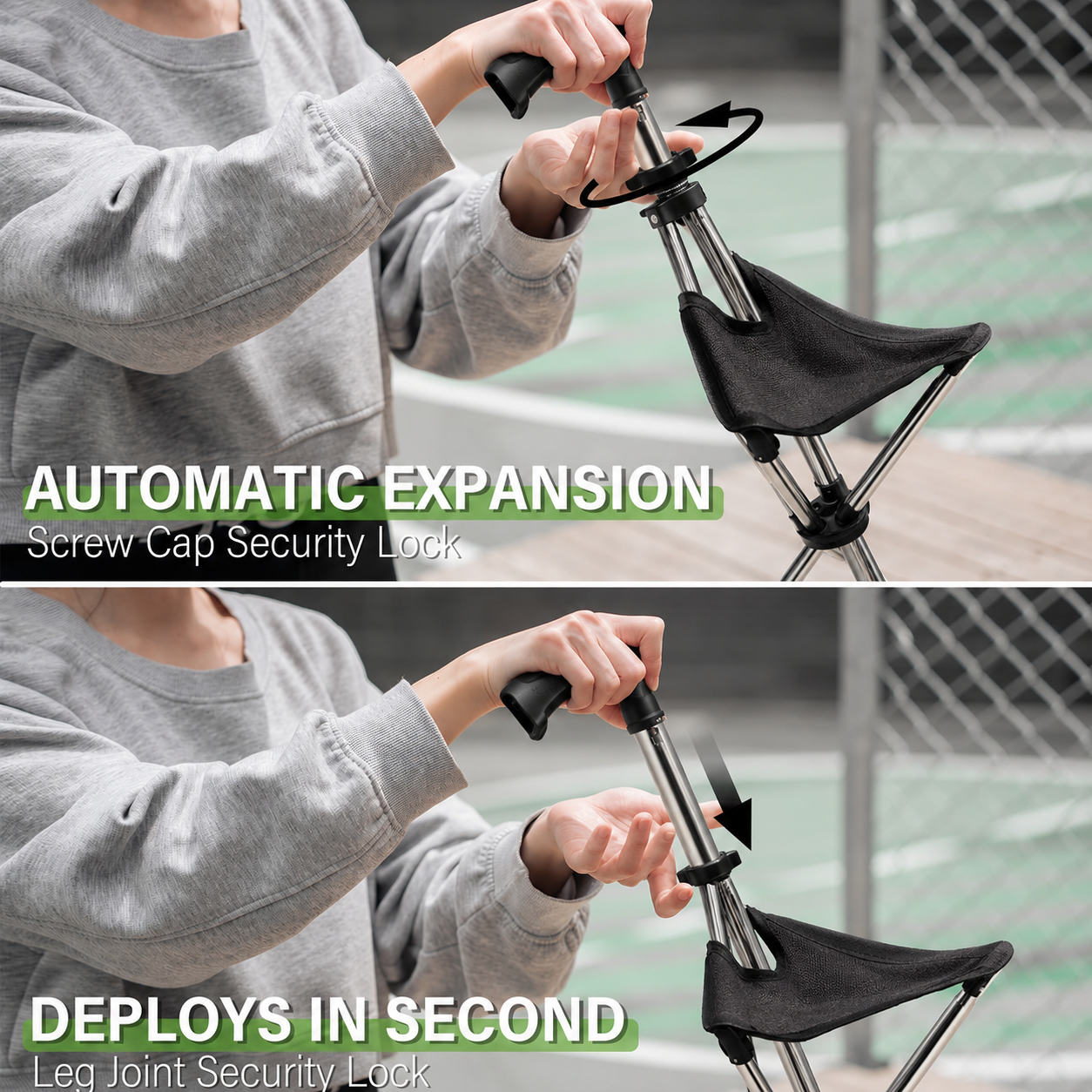 Free shipping//Ultra Light Folding Cane Seat, Compact 2-in-1 Walking Stick Chair, Perfect Gift for Seniors, Travel & Daily Rest Use