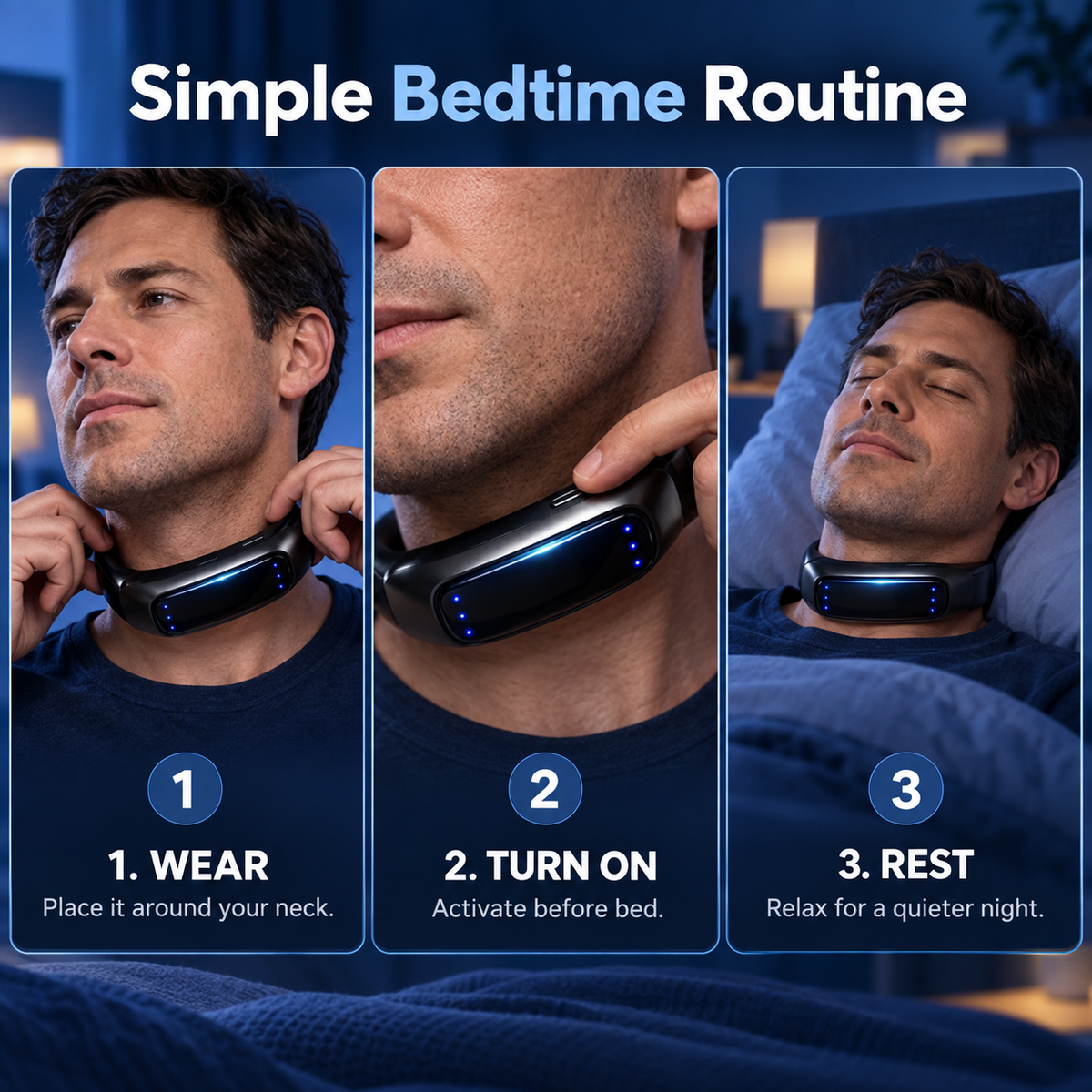 SnoreLess™ Neck Wearable – Simple Bedtime Snoring Support