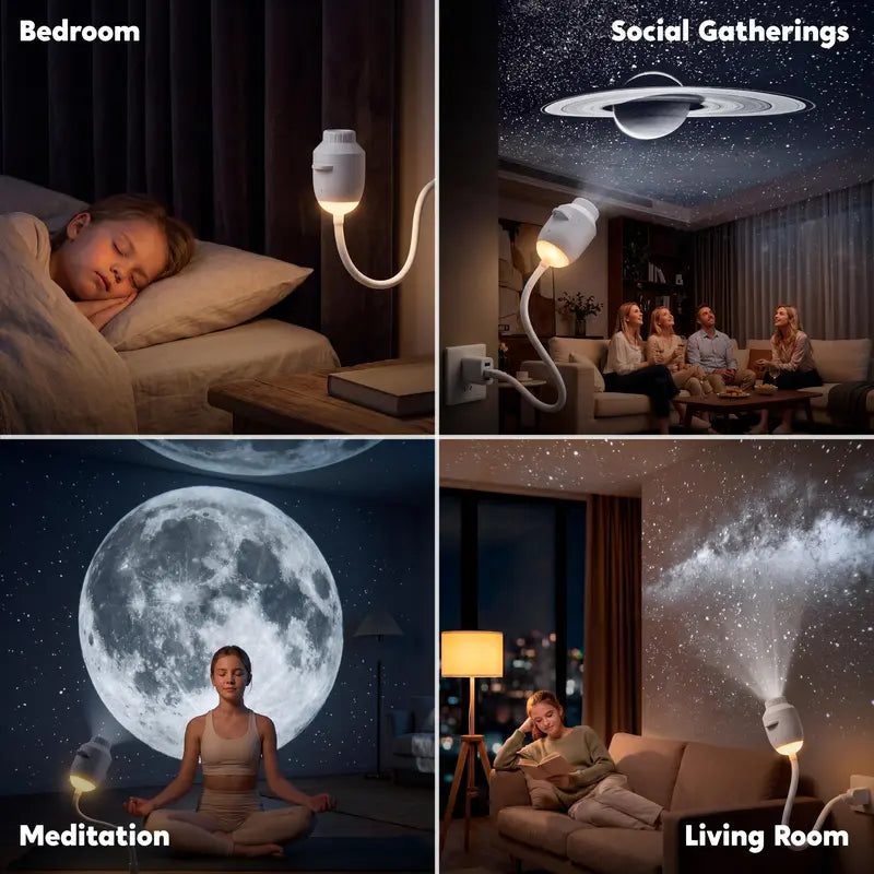 2-in-1 Starry Sky Projector Night Light