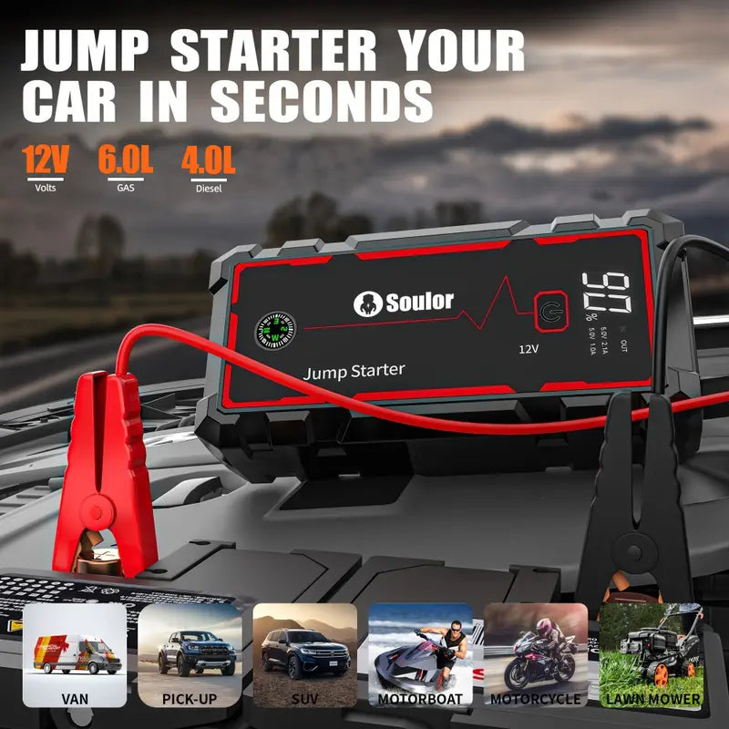 6400mAh Portable Car Jump Starter