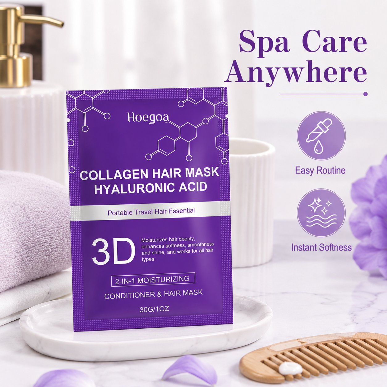 Collagen & Hyaluronic Acid 2-in-1 Hair Mask/Conditioner Sachet