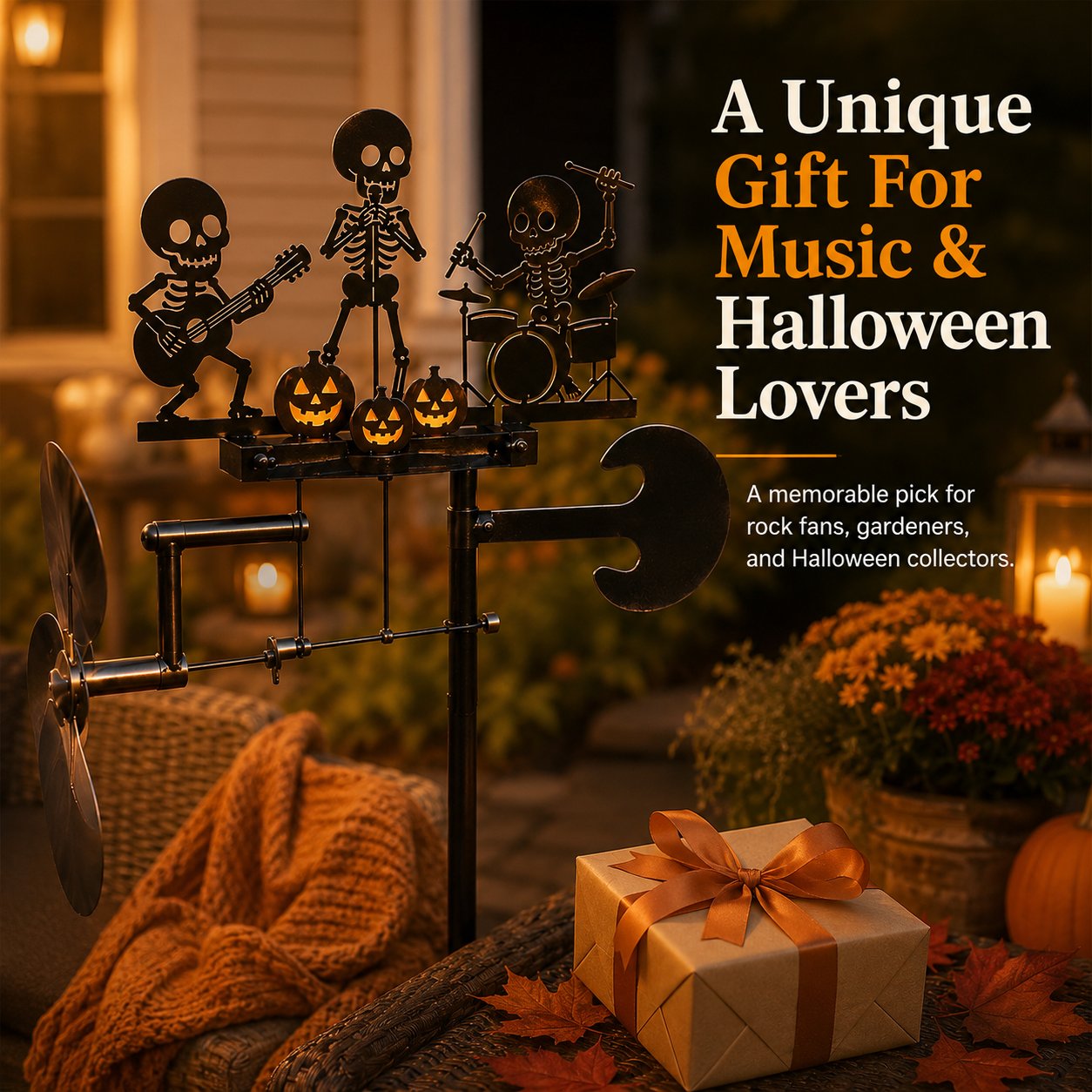 Halloween Skeleton Band Kinetic Wind Spinner