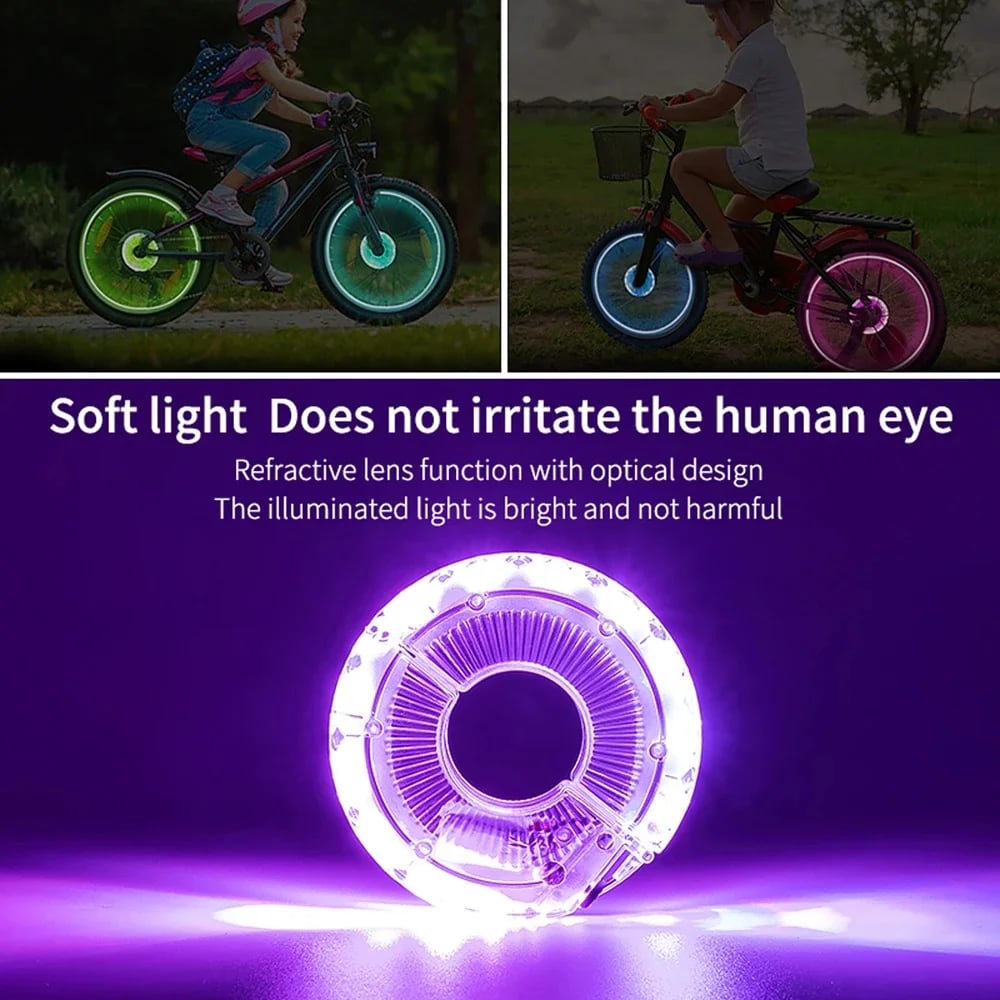 🔥Last Day 49% OFF-Waterproof LED Rechargeable Bike Wheel Hub Lights