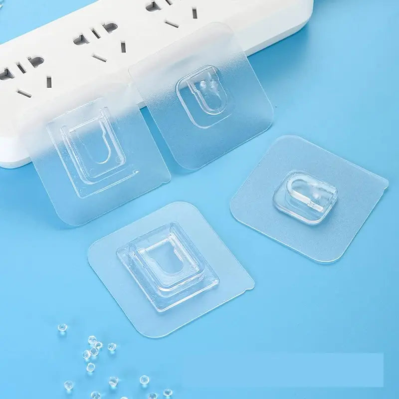 10-Pair Double-Sided Adhesive Wall Mounted Hooks