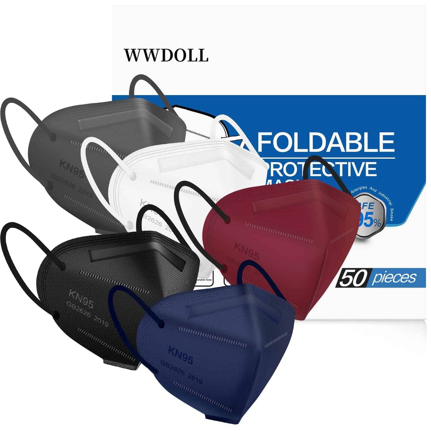 💨 KN95 Safety Face Masks – Soft, Breathable & Multi-Color