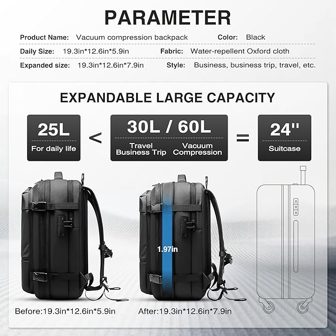 Vacuum Compression Backpack✈️