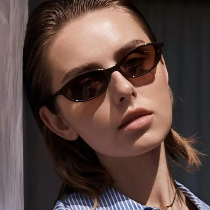 🕶️☀️3 PCS Retro Oval Sunglasses for Women Chic Cat Eye 90s Sunnies