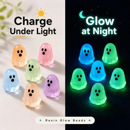 🔥LAST DAY 50% OFF - Glow-in-the-Dark Cute Ghost Resin Bead Set