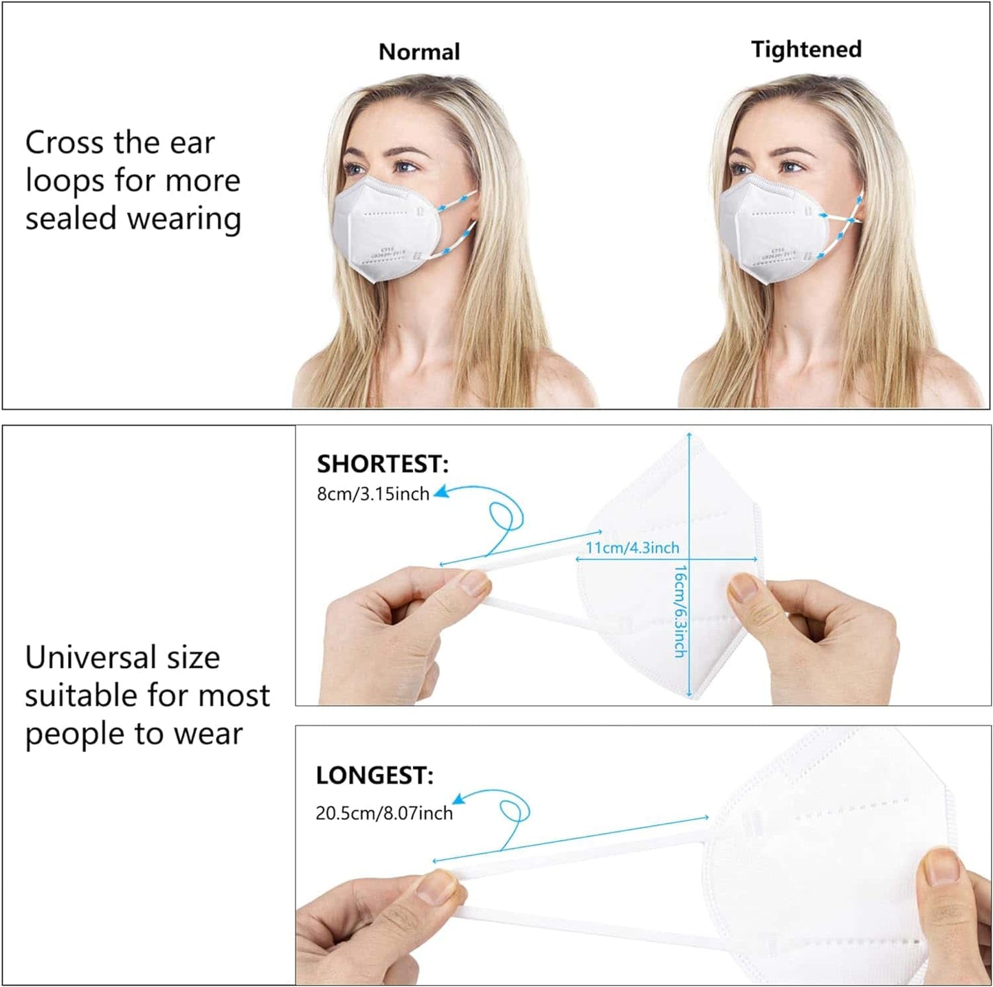 💨 KN95 Safety Face Masks – Soft, Breathable & Multi-Color