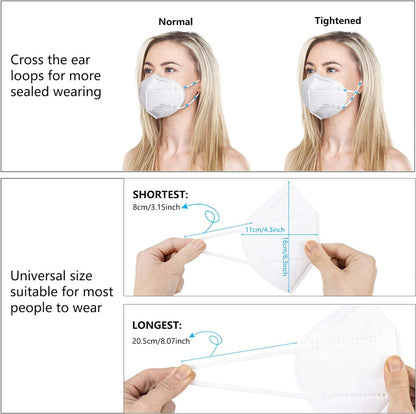 💨 KN95 Safety Face Masks – Soft, Breathable & Multi-Color
