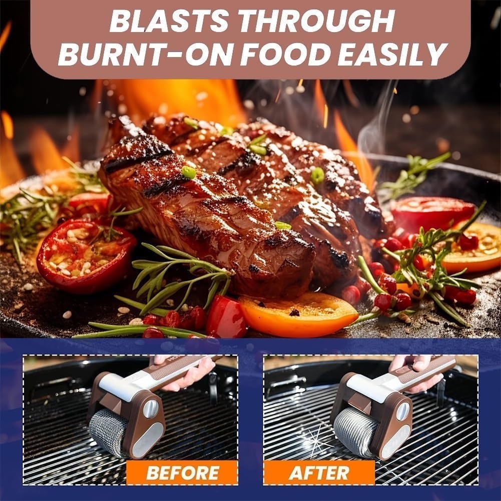 FREE SHIPPING🥩🔥Bristle-Free Spinning Grill Brush