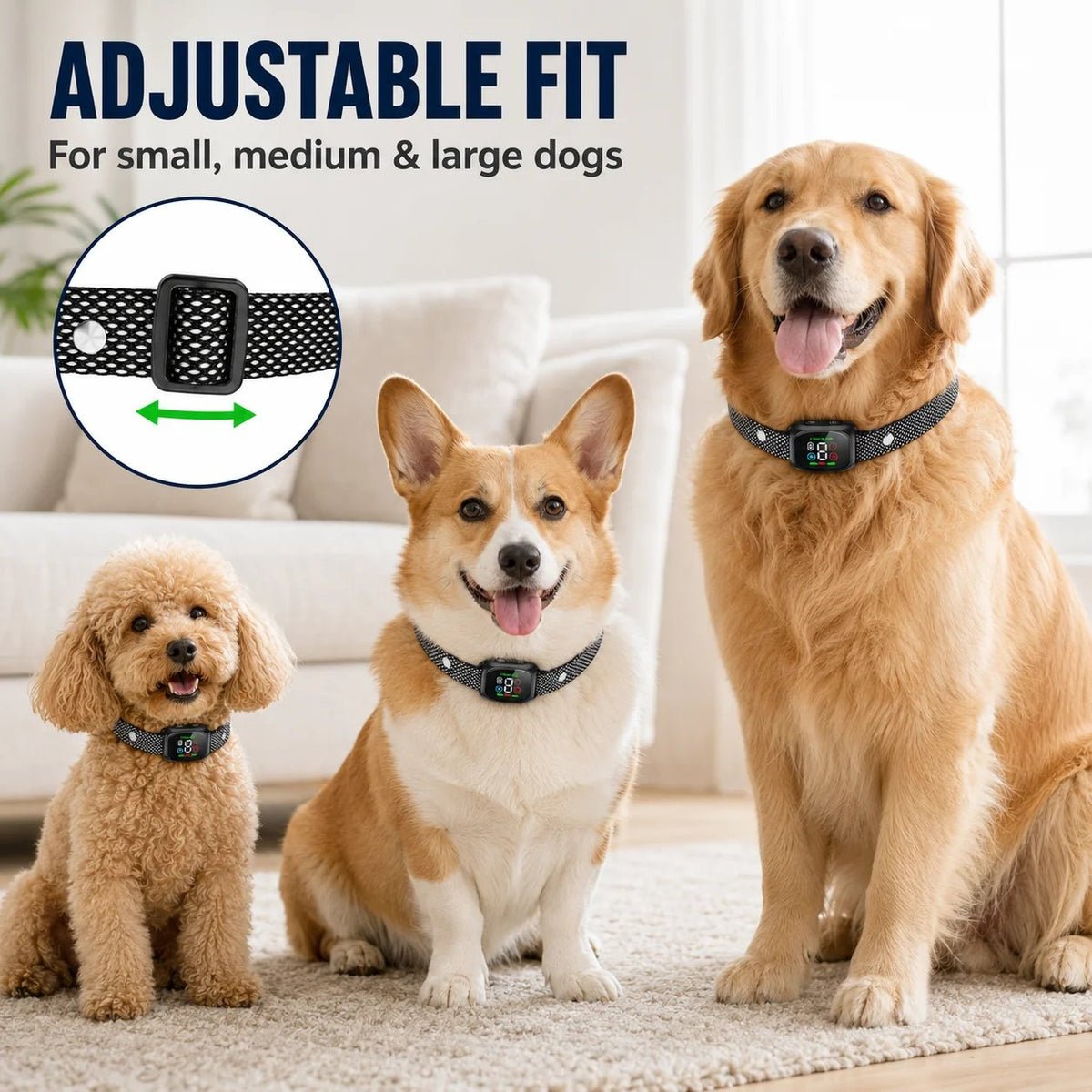 🛡️🐾 Anti Bark Collar – Smart anti‑false triggering filters out other barks. IP67 waterproof & USB rechargeable – worry‑free training anywhere! 💦✅