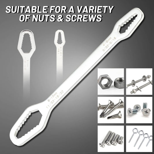 Universal Car Torx Wrench,8-24mm Self-tightening Wrench,Double-head Torx Spanner